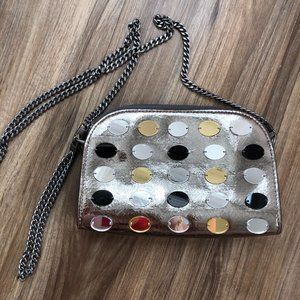 Eric Javits New York Mirror Crossbody and Clutch Bag and Free Silk Face Mask